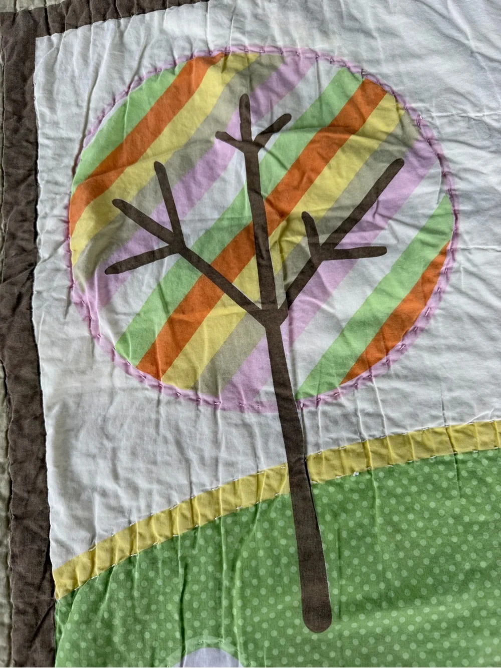Circo Love N’ Nature Forest Friends Twin Size Quilt Pink Green Mushrooms Owls